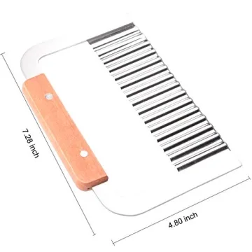 MUZOCT Crinkle Cutter Potato Slicer Tool for Kitchen Prep