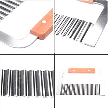 MUZOCT Crinkle Cutter Potato Slicer Tool for Kitchen Prep