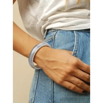 Stylish KeyStyle Chunky Bangle Bracelets for Women