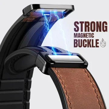 Premium Magnetic Leather Bands for All Apple Watch Models