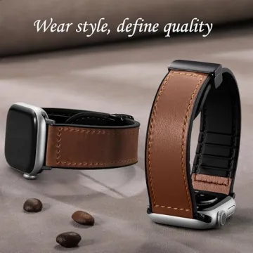 Premium Magnetic Leather Bands for All Apple Watch Models