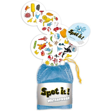 Spot It! Waterproof Card Game for Kids and Families