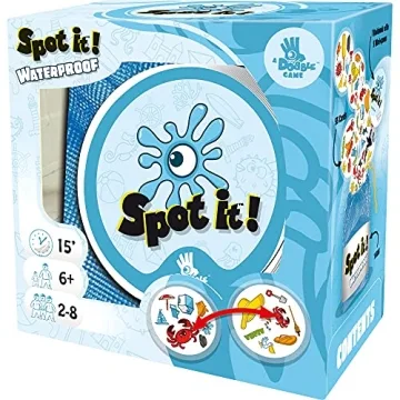 Spot It! Waterproof Card Game for Kids and Families