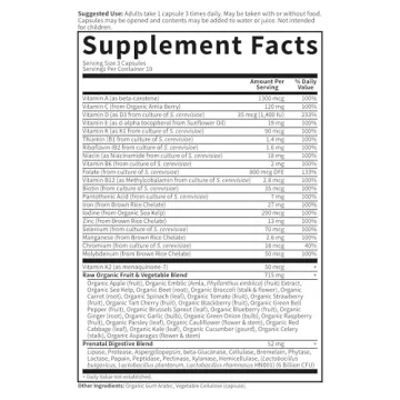 Garden of Life Prenatal Multivitamin with Probiotics & Iron