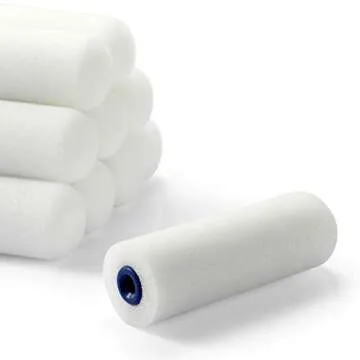 Foam Paint Roller,4-Inch Mini Paint Roller Cover Refills, Small Roller Nap, Foam-Covered Ends, High-Density Foam Covers for Roller Frame and Paint Roller Kit, Pack of 11