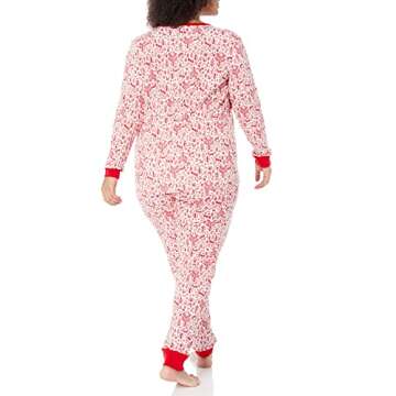 Amazon Essentials Women's Snug-Fit Cotton Pajama Set - Discontinued Colors, White Forest, 3X
