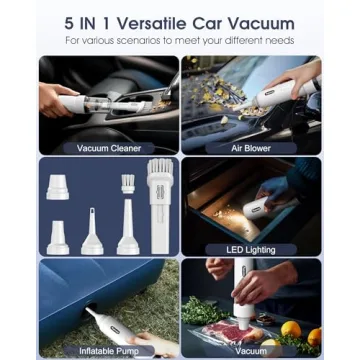 Dovety Portable Cordless Car Vacuum with Strong Suction