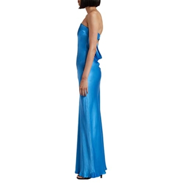 FUFUCAILLM Women's Off Shoulder Satin Maxi Dress