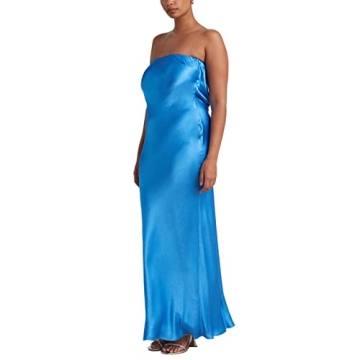 FUFUCAILLM Women's Off Shoulder Satin Maxi Dress