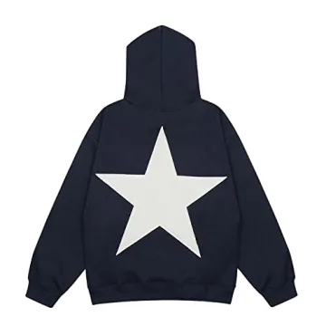 Aelfric Eden Hoodies Y2k Star Oversized Graphic Hoodies Aesthetic 90s Crewneck Sweatshirt Long Sleev...
