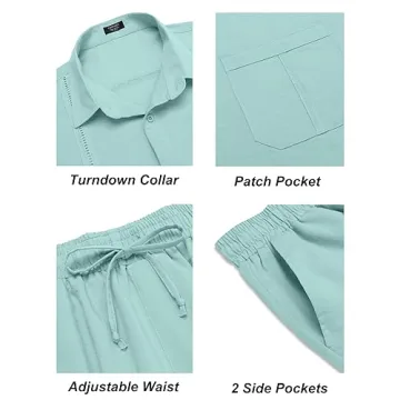 COOFANDY Mens Linen Outfit for Stylish Summer Comfort