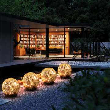 MLKNK Solar Globe Lights - Stylish Outdoor Lighting Solution
