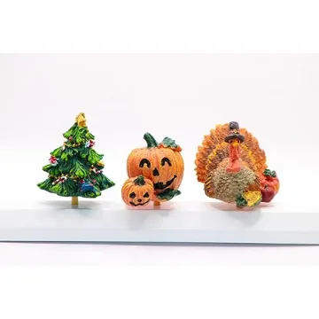 Holiday Kitchen Decor - Unique Paper Towel Holder - Interchangeable Seasonal Decorations with Your Kitchen Paper Towel Stand (Season Tops Storage Bar White (Holds 5 Tops))