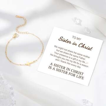 Tarsus Christian Gifts for Women, Religious Gifts for Women Christian Jewelry Cross Bracelet Easter ...
