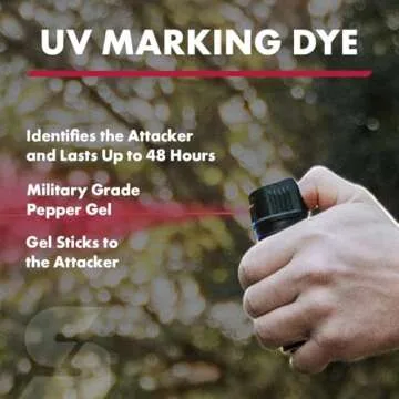 SABRE Tactical Pepper Gel With Belt Holster For Easy Carry, Maximum Police Strength OC Spray, Quick Access Fast Flip Top Safety, Tactical Design For Security Professionals, 1.8 fl oz