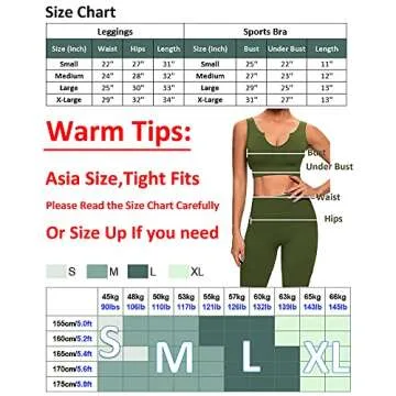 BUSCANDO Women's 2-Piece Seamless Workout Set