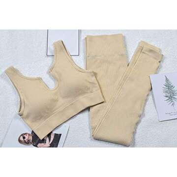 BUSCANDO Women's 2-Piece Seamless Workout Set