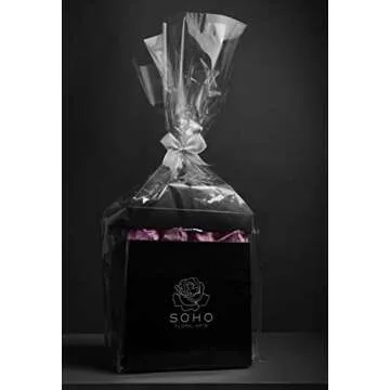 Soho Floral Arts | Roses in A Box | Genuine Roses that Last for Years (White Square 4ct, Red) | Mothers Day Gifts