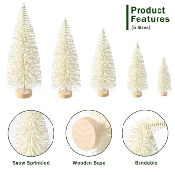 Mini Christmas Tree Set for Holiday Decor and Crafting