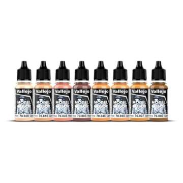 Vallejo - Model Color Face & Skin Tones Set | Modeling Acrylic Paints | 8 bottles x 18 ml (0.60 fl.o...