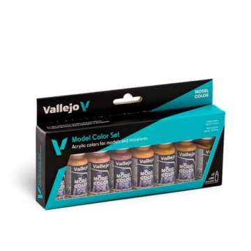 Vallejo - Model Color Face & Skin Tones Set | Modeling Acrylic Paints | 8 bottles x 18 ml (0.60 fl.oz.)