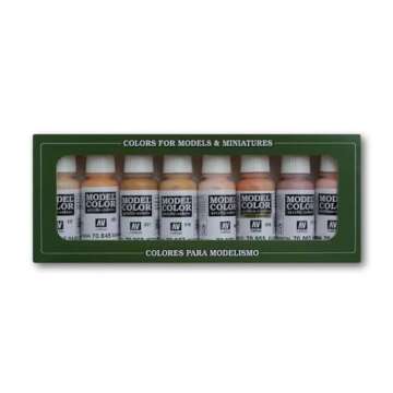 Vallejo - Model Color Face & Skin Tones Set | Modeling Acrylic Paints | 8 bottles x 18 ml (0.60 fl.oz.)