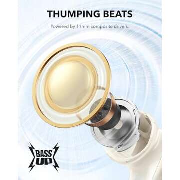 Soundcore P40i by Anker, Noise Cancelling Wireless Earbuds, Adaptive Noise Cancelling to Environments, Heavy Bass, 60H Playtime, 2-in-1 Case and Phone Stand, IPX5, Wireless Charging, Bluetooth 5.3