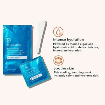 Dr Dennis Gross Hyaluronic Marine Modeling Mask: for Dehydrated Skin, Dull Complexion & Fine Lines and Wrinkles, 4 Treatments