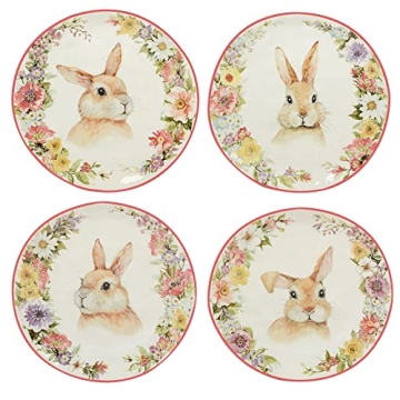 Easter Garden Plates Set of 4 - Perfect for Spring Dining