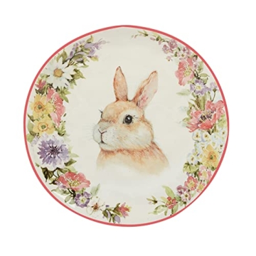 Easter Garden Plates Set of 4 - Perfect for Spring Dining