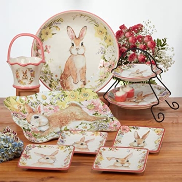 Easter Garden Plates Set of 4 - Perfect for Spring Dining
