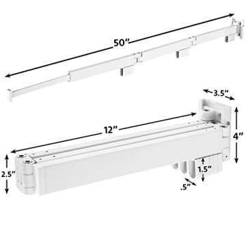 Luxe Laundry Wall Mounted Drying Rack - Space Saving Hanger