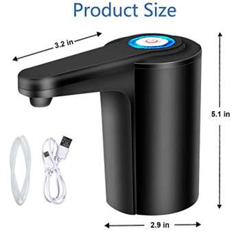 Water Dispenser 5 Gallon - Water Pump for 5 Gallon Bottle, Lirches Water Jug Pump USB Rechargeable Universal Automatic Drinking Water Pump for Home, Kitchen, Office and Outdoor