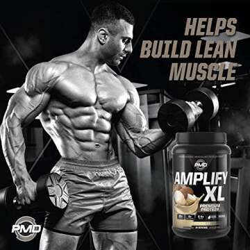 PMD Sports Amplify XL Premium Whey Protein Supplement Hydro Greens Blend - Glutamine and Whey Protei...