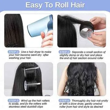 Selizo Hair Roller Set with 28 Pcs for Every Style