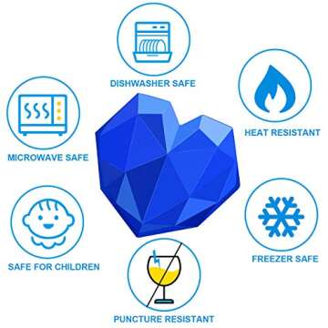 Patelai Heart Silicone Molds Set 3D Breakable Chocolate Silicone Heart Cake, Letter and Number Chocolate Molds for Valentine‘s Day Baking Home and Kitchen Candy DIY Making Tools(Purple)