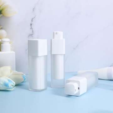 minkissy 3pcs Travel Airless Cosmetic Bottle Set 30ml