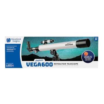 Educational Insights GeoSafari Vega 600 Telescope, Telescope for Kids & Adults Beginners, Supports STEM Learning, Great to Explore Space, Moon, & Stars