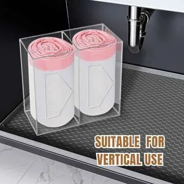 Dual-Roll Trash Bag Dispenser for Kitchen & Office Organization