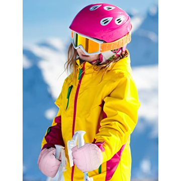 Boao Kids Winter Ski Gloves Waterproof for Ages 3-6