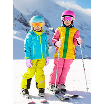 Boao Kids Winter Ski Gloves Waterproof for Ages 3-6