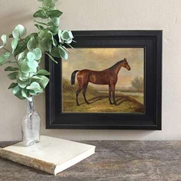 Schooner Bay Co. – William Barraud Hunter in Landscape Oil Painting Print on Canvas in Rustic Fram...