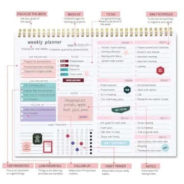 Weekly Planner with Habit Tracker for Home and Work