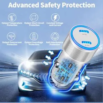 【Apple MFi Certified】iPhone 16 Car Charger Fast Charging, Linocell 90W Dual PD Power Cigarette Lighter USB-C Car Carplay Charger with 2Pack Type-C Cable for iPhone 16 Pro/16 Pro Max/15/15 Pro/iPad Pro