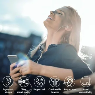 USB C Headphones for iPhone & Galaxy with Mic