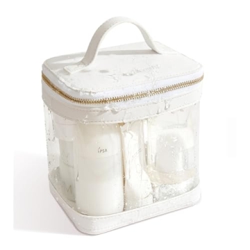 ROWNYEON Clear Makeup Bag - Stylish Travel Toiletry Organizer