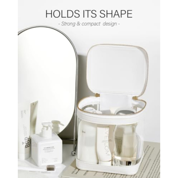 ROWNYEON Clear Makeup Bag for Travel Toiletries & Essentials