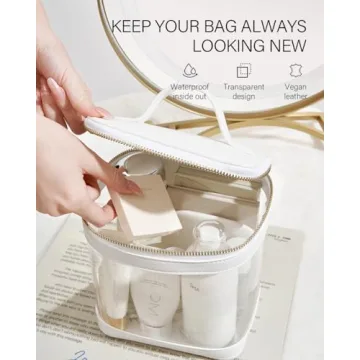ROWNYEON Clear Makeup Bag for Travel Toiletries & Essentials