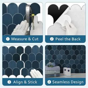 Peel and Stick Fish Scale Backsplash Tiles by SUNWINGS