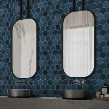 Peel and Stick Fish Scale Backsplash Tiles by SUNWINGS